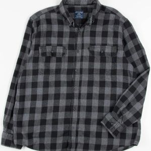 black and gray faded glory flannel shirt